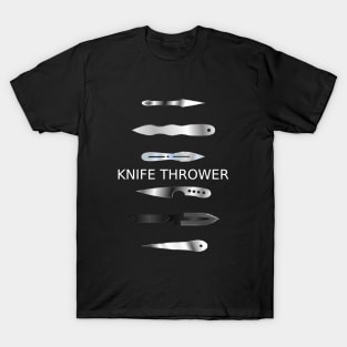 Knife Thrower Throwing Knife Assortment T-Shirt